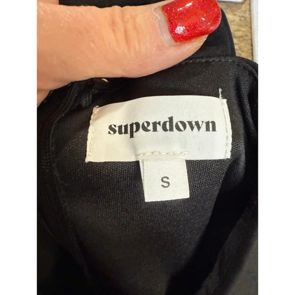 Women's superdown Black One Shoulder Jumpsuit S - Picture 4 of 9